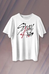 Stray Kids Kore K-Pop Baskılı Tişört Unisex T-shirt - Thumbnail