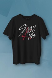 Stray Kids Kore K-Pop Baskılı Tişört Unisex T-shirt - Thumbnail