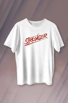 Stronger Daha Güçlü Sporcu Gym Fitness Spor Baskılı Tişört Unisex T-shirt