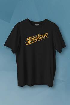 Stronger Daha Güçlü Sporcu Gym Fitness Spor Baskılı Tişört Unisex T-shirt