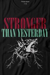 Stronger Than Yesterday Dünden Daha Güçlü Dog Typo Köpek Baskılı Tişört Çocuk T-shirt - Thumbnail