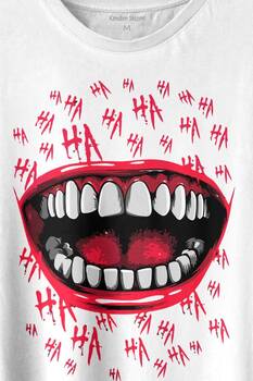 Suicide Squad Ha Ha Ha Kahkaha Gülücük Gülme Baskılı Tişört Unisex T-shirt