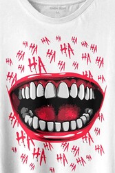 Suicide Squad Ha Ha Ha Kahkaha Gülücük Gülme Baskılı Tişört Unisex T-shirt - Thumbnail