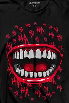 Suicide Squad Ha Ha Ha Kahkaha Gülücük Gülme Uzun Kollu Tişört Baskılı T-Shirt