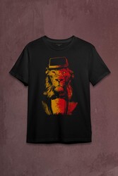 Suit Up Takım Elbiseli Aslan Modern Kıravat Arslan Baskılı Tişört Unisex T-shirt - Thumbnail