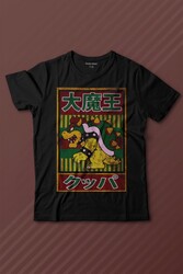 Super Mario Bowser Japanese Poster Baskılı Tişört Çocuk T-shirt - Thumbnail