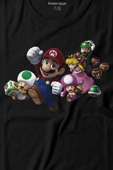 Super Mario Party Star Rush Baskılı Tişört Çocuk T-shirt