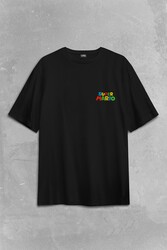 Super Mario Party Star Rush Sırt Ön Baskılı Oversize Tişört Unisex T-Shirt - Thumbnail