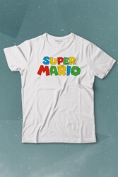 Super Mario Seres Baskılı Tişört Çocuk T-shirt - Thumbnail