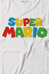 Super Mario Seres Baskılı Tişört Çocuk T-shirt - Thumbnail