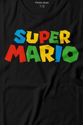 Super Mario Seres Baskılı Tişört Çocuk T-shirt - Thumbnail