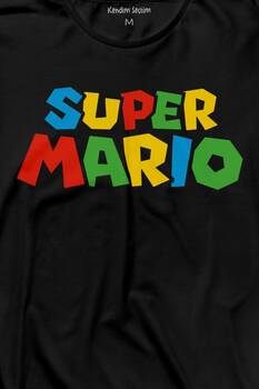 Super Mario Seres Uzun Kollu Tişört Baskılı T-Shirt