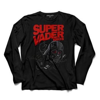 SUPER VADER BROS STAR WARS YILDIZ SAVAŞLARI UZUN KOLLU TİŞÖRT