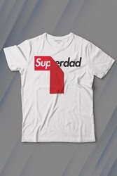 Superdad Etiket Süper Baba Baskılı Tişört Çocuk T-shirt - Thumbnail