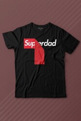 Superdad Etiket Süper Baba Baskılı Tişört Çocuk T-shirt - Thumbnail