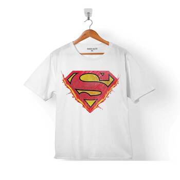 SUPERMAN FLAME ALEV LOGO SUPER MAN ÇOCUK TİŞÖRT