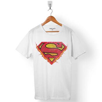 SUPERMAN FLAME ALEV LOGO SUPER MAN ERKEK TİŞÖRT