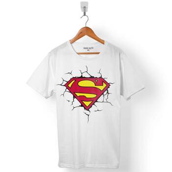 SUPERMAN SUPER MAN LOGO 3 BOYUTLU ERKEK TİŞÖRT