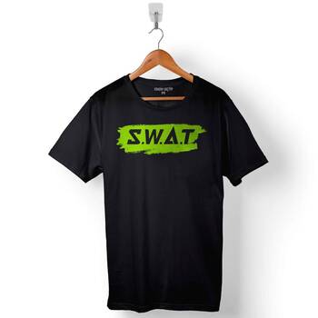 Swat S.W.A.T. Polis Özel Kuvvetler Bordo Bereli Baskılı Tişört Unisex T-Shirt