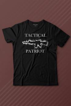 Tactical Patriot Military Tüfek Silüeti Baskılı Tişört Çocuk T-shirt