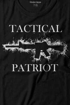 Tactical Patriot Military Tüfek Silüeti Baskılı Tişört Çocuk T-shirt