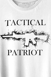 Tactical Patriot Military Tüfek Silüeti Baskılı Tişört Unisex T-shirt - Thumbnail