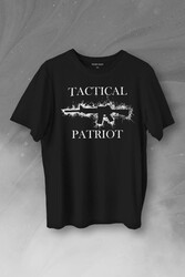 Tactical Patriot Military Tüfek Silüeti Baskılı Tişört Unisex T-Shirt - Thumbnail