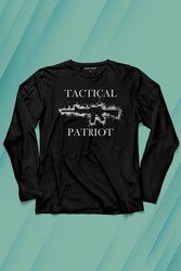 Tactical Patriot Military Tüfek Silüeti Uzun Kollu Tişört Baskılı T-Shirt - Thumbnail