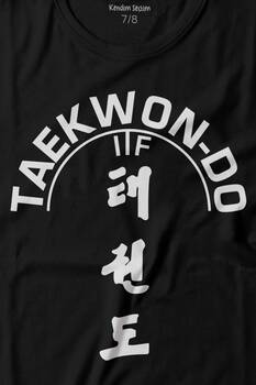 Taekwondo Tekvando Taekwon-Do Dövüşçü Baskılı Tişört Çocuk T-shirt