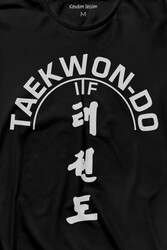 Taekwondo Tekvando Taekwon-Do Dövüşçü Uzun Kollu Tişört Baskılı T-Shirt - Thumbnail