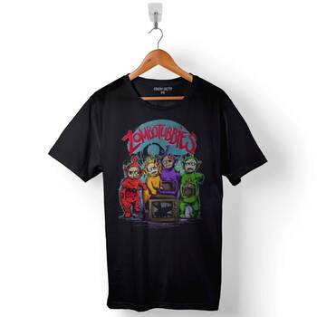 Teletabıs Zombotubbies Zombi Baskılı Tişört Unisex T-Shirt