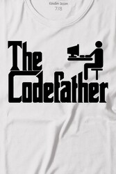 The Codefather Godfather Bilgisayar Code Korsan Hacker Yazılımcı Baskılı Tişört Çocuk T-shirt - Thumbnail