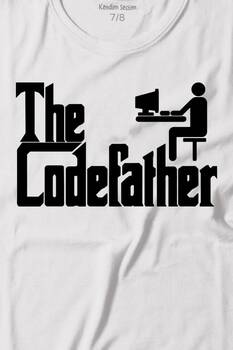 The Codefather Godfather Bilgisayar Code Korsan Hacker Yazılımcı Baskılı Tişört Çocuk T-shirt