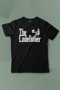 The Codefather Godfather Bilgisayar Code Korsan Hacker Yazılımcı Baskılı Tişört Çocuk T-shirt