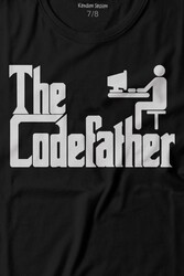 The Codefather Godfather Bilgisayar Code Korsan Hacker Yazılımcı Baskılı Tişört Çocuk T-shirt - Thumbnail