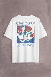 The Cure Lovesong Love Song Rock Music Band Sırt Ön Baskılı Oversize Tişört Unisex T-Shirt - Thumbnail