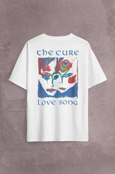 The Cure Lovesong Love Song Rock Music Band Sırt Ön Baskılı Oversize Tişört Unisex T-Shirt