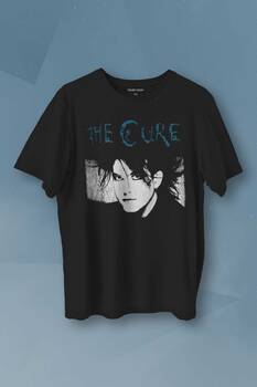 The Cure Robert Smith Vintage Kısa Kollu Baskılı Siyah T-shirt Unisex Tişört