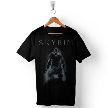 The Ejder Scrolls Skyrım Baskılı Tişört Unisex T-Shirt