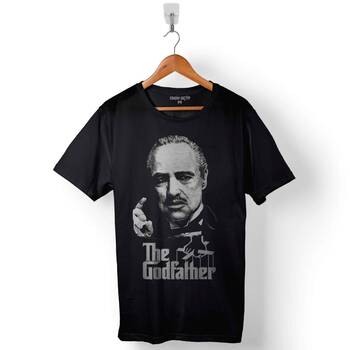 The Godfather Baba Marlon Brando Logo Baskılı Tişört Unisex T-Shirt