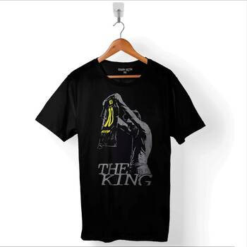 The King Leo Lionel Messi Barcelona Forma Beyaz Baskılı Tişört Unisex T-Shirt