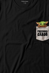 The Mandalorian Bebek Yoda Cep Tasarımı Baskılı Tişört Çocuk T-shirt - Thumbnail