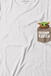  The Mandalorian Bebek Yoda Cep Tasarımı Baskılı Tişört Çocuk T-shirt - Thumbnail