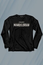 The Mandalorian Bebek Yoda Cep Tasarımı Star Wars Uzun Kollu Tişört Baskılı T-Shirt - Thumbnail