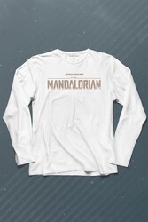 The Mandalorian Bebek Yoda Cep Tasarımı Star Wars Uzun Kollu Tişört Baskılı T-Shirt - Thumbnail