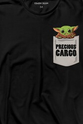 The Mandalorian Bebek Yoda Cep Tasarımı Uzun Kollu Tişört Baskılı T-Shirt - Thumbnail