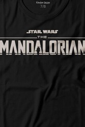 The Mandalorian Bebek Yoda Tasarımı Star Wars Baskılı Tişört Çocuk T-shirt - Thumbnail