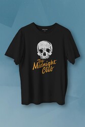 The Midnight Club Logo Kuru Kafa Dizi Baskılı Tişört Unisex T-shirt - Thumbnail