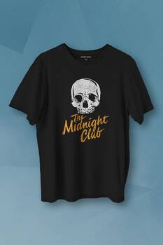 The Midnight Club Logo Kuru Kafa Dizi Baskılı Tişört Unisex T-shirt