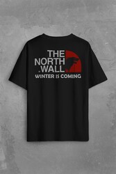 The North Wall Winter Is Coming Game Of Thrones Sırt Ön Baskılı Oversize Tişört Unisex T-Shirt - Thumbnail